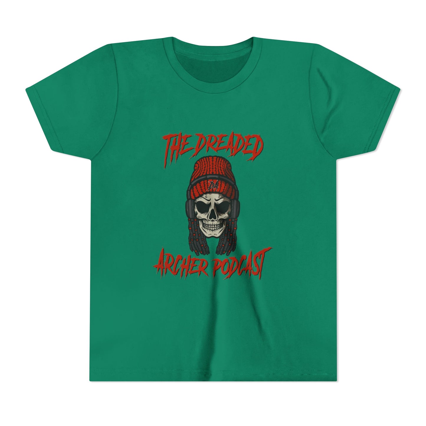 Dreaded Archer Podcast Youth Tee - Skull Graphic T-Shirt