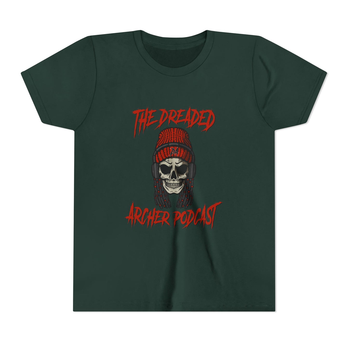 Dreaded Archer Podcast Youth Tee - Skull Graphic T-Shirt