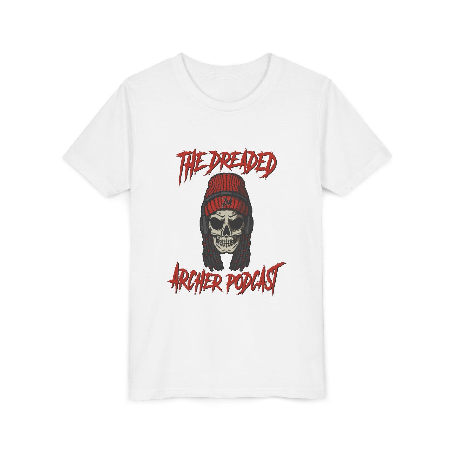 Dreaded Archer Podcast Youth Tee - Skull Graphic T-Shirt