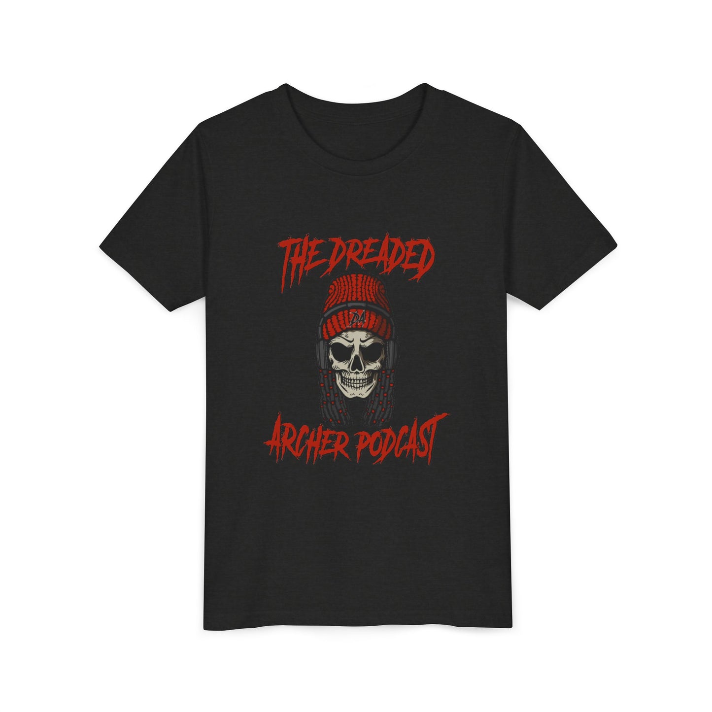 Dreaded Archer Podcast Youth Tee - Skull Graphic T-Shirt
