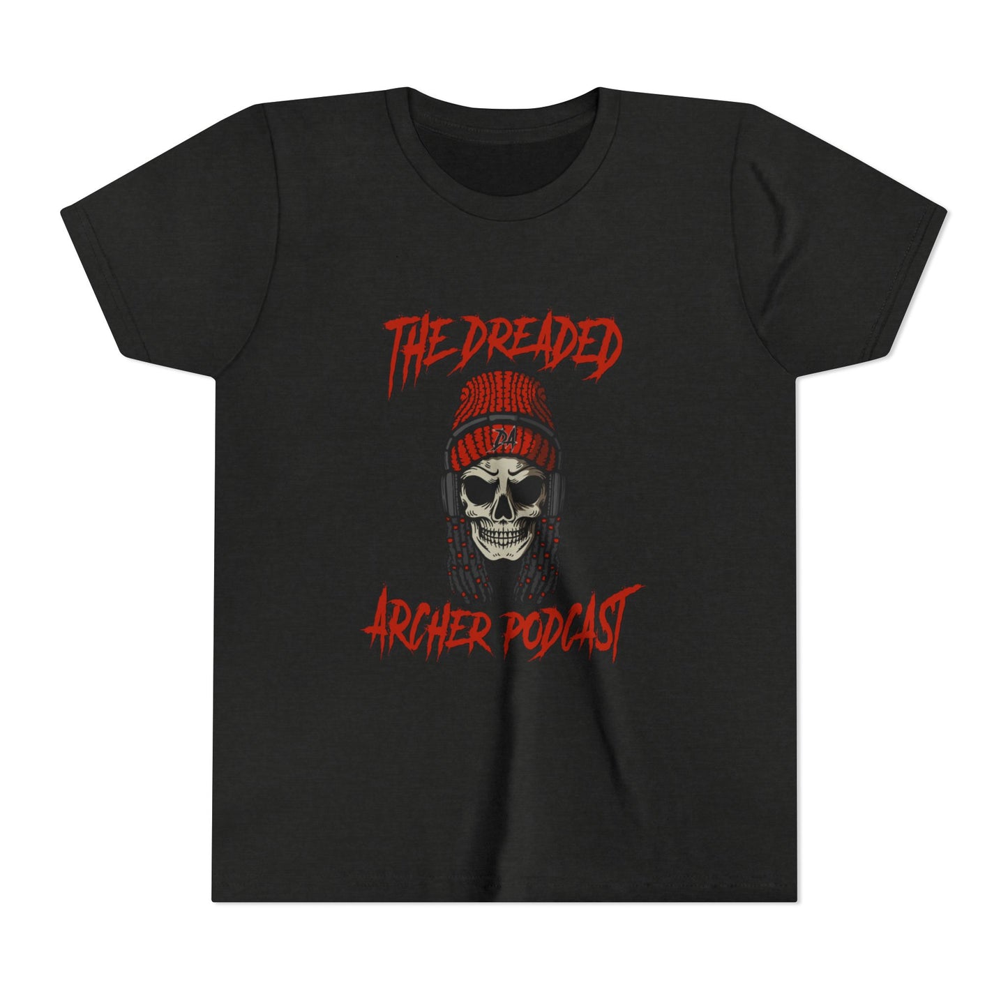 Dreaded Archer Podcast Youth Tee - Skull Graphic T-Shirt