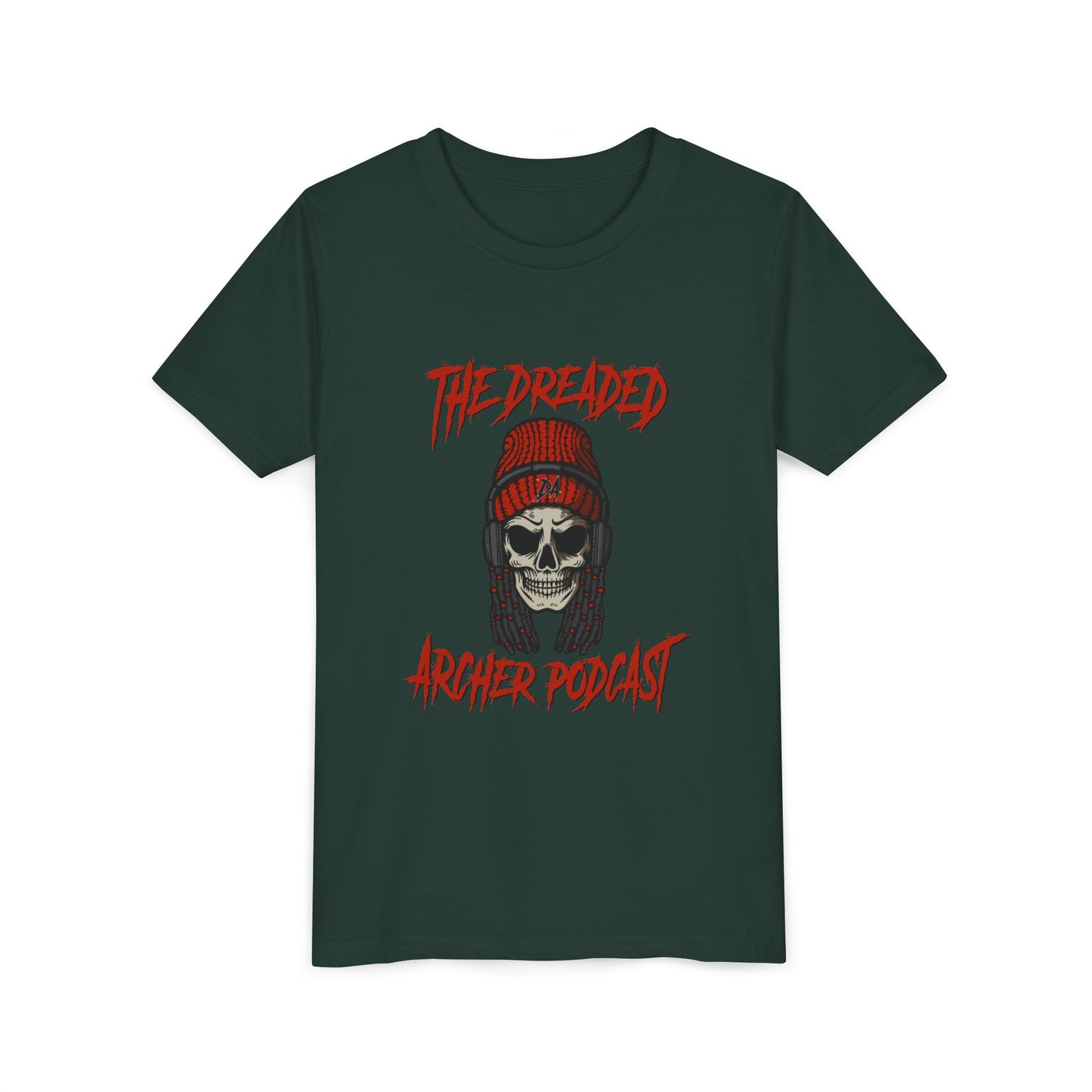 Dreaded Archer Podcast Youth Tee - Skull Graphic T-Shirt