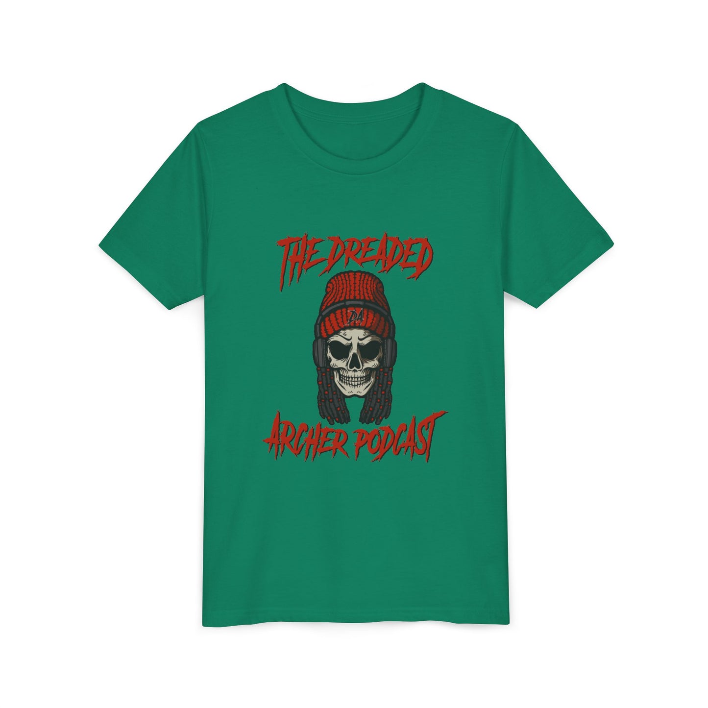 Dreaded Archer Podcast Youth Tee - Skull Graphic T-Shirt