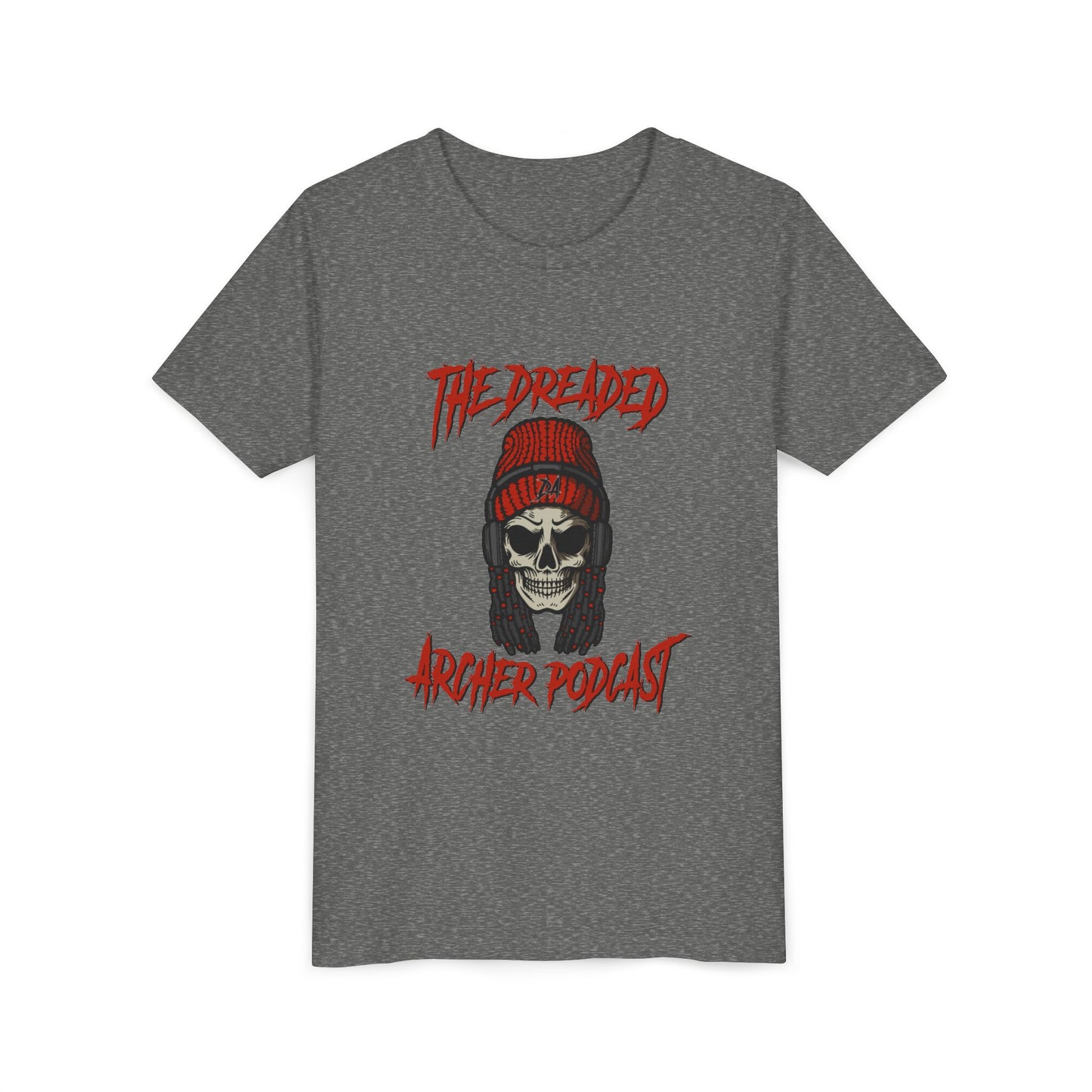 Dreaded Archer Podcast Youth Tee - Skull Graphic T-Shirt