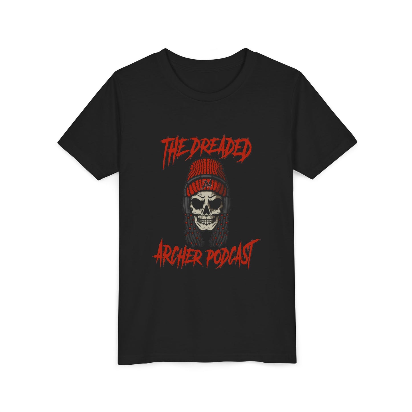 Dreaded Archer Podcast Youth Tee - Skull Graphic T-Shirt